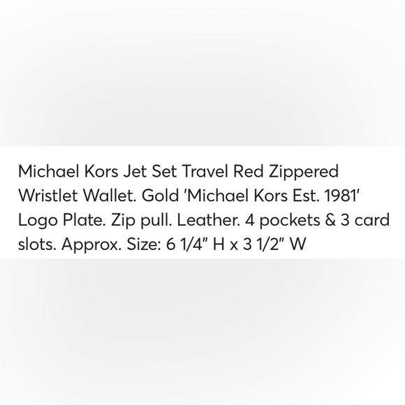 Michael Kors Red Wristlet Wallet | Zipper Works Great!